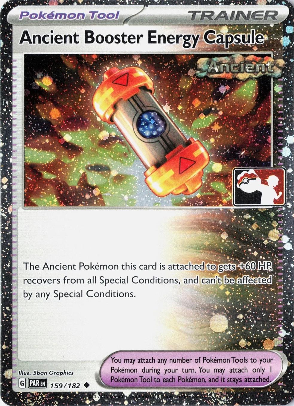 Paradox Rift Ancient Booster Energy Capsule [Prize-Pack-Cosmos-Holo] Pokémon card